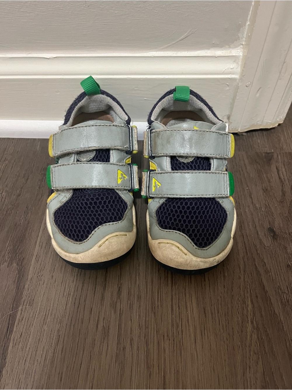 PLAE Grey and Navy Velcro Sneakers